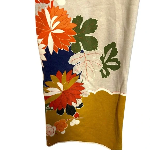 Y2K lucky brand L-XL sweatpants cropped floral graphic boho wide leg vintage - Picture 7 of 15